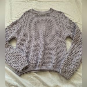 Purple crochet sweater